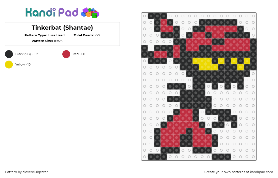 Tinkerbat (Shantae) - Fuse Bead Pattern by cloverclubjester on Kandi Pad - tinkerbat,shantae,pirate,character,video game,black,red