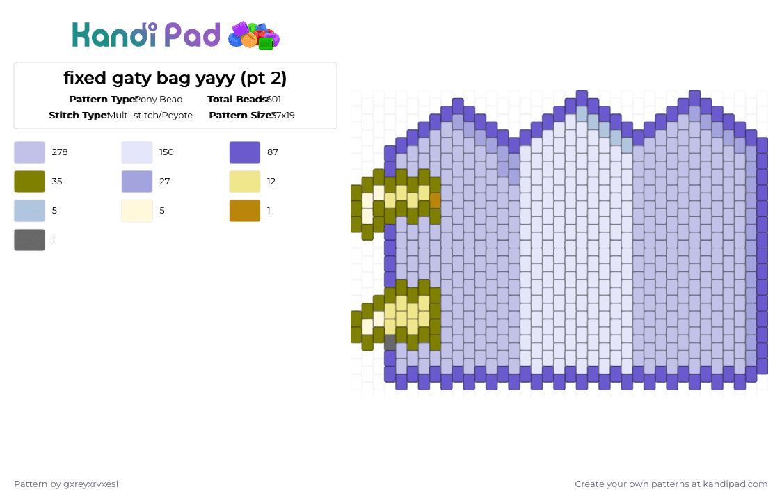 fixed gaty bag yayy (pt 2) - Pony Bead Pattern by gxreyxrvxesi on Kandi Pad - blue,pink,bfdi,gaty,bag,bfb,tpot,osc,bfdia,idfb