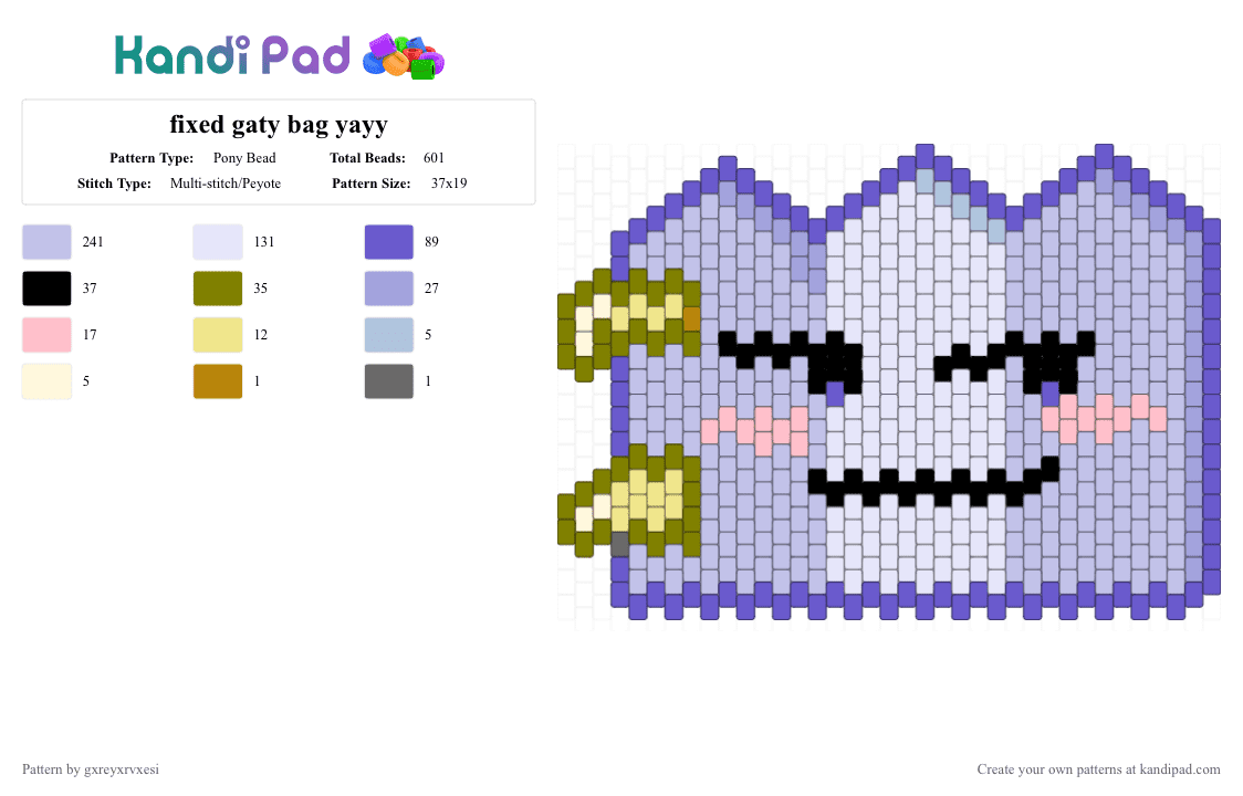 fixed gaty bag yayy - Pony Bead Pattern by gxreyxrvxesi on Kandi Pad - blue,pink,bfdi,gaty,bag,bfb,tpot,osc,bfdia,idfb
