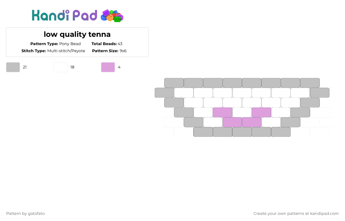 low quality tenna - Pony Bead Pattern by gatofato on Kandi Pad - beige,deltarune,tenna,tv