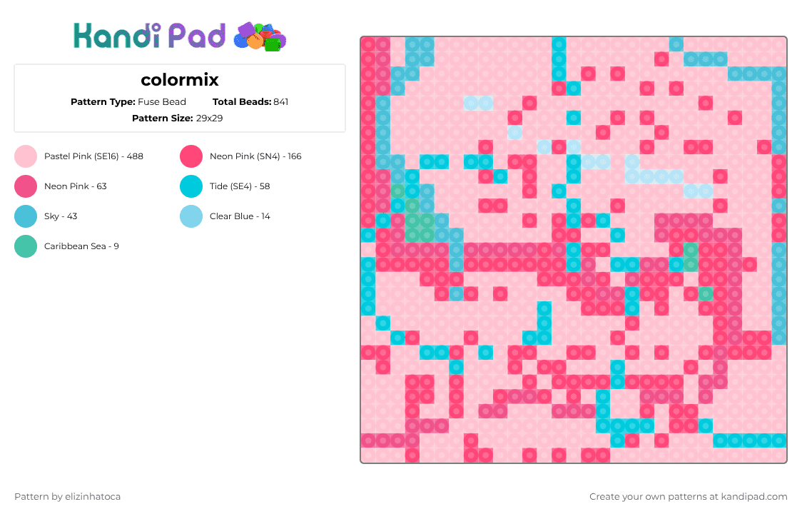 colormix - Fuse Bead Pattern by elizinhatoca on Kandi Pad - 