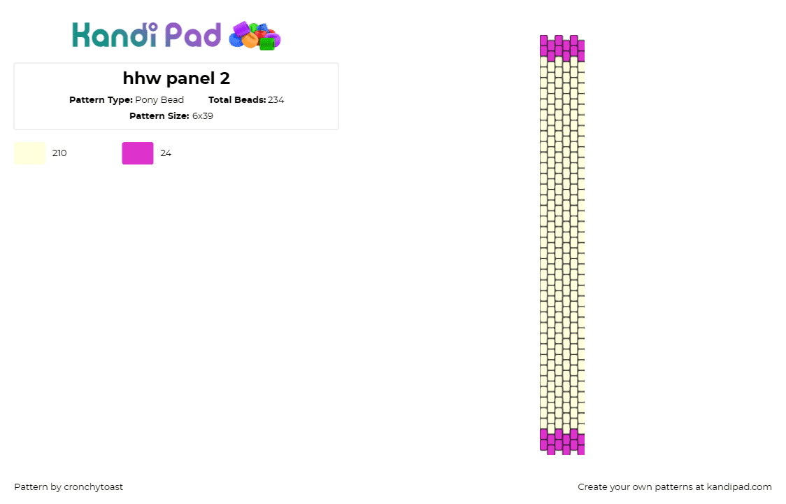 hhw panel 2 - Pony Bead Pattern by cronchytoast on Kandi Pad - 