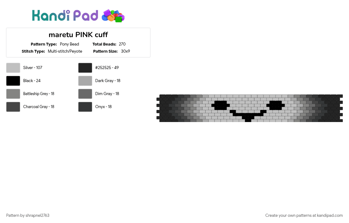 maretu PINK cuff - Pony Bead Pattern by shrapnel2763 on Kandi Pad - beige, hatsune miku, hatsunemiku, maretu, miku, music, pink, vocaloid, vsynth