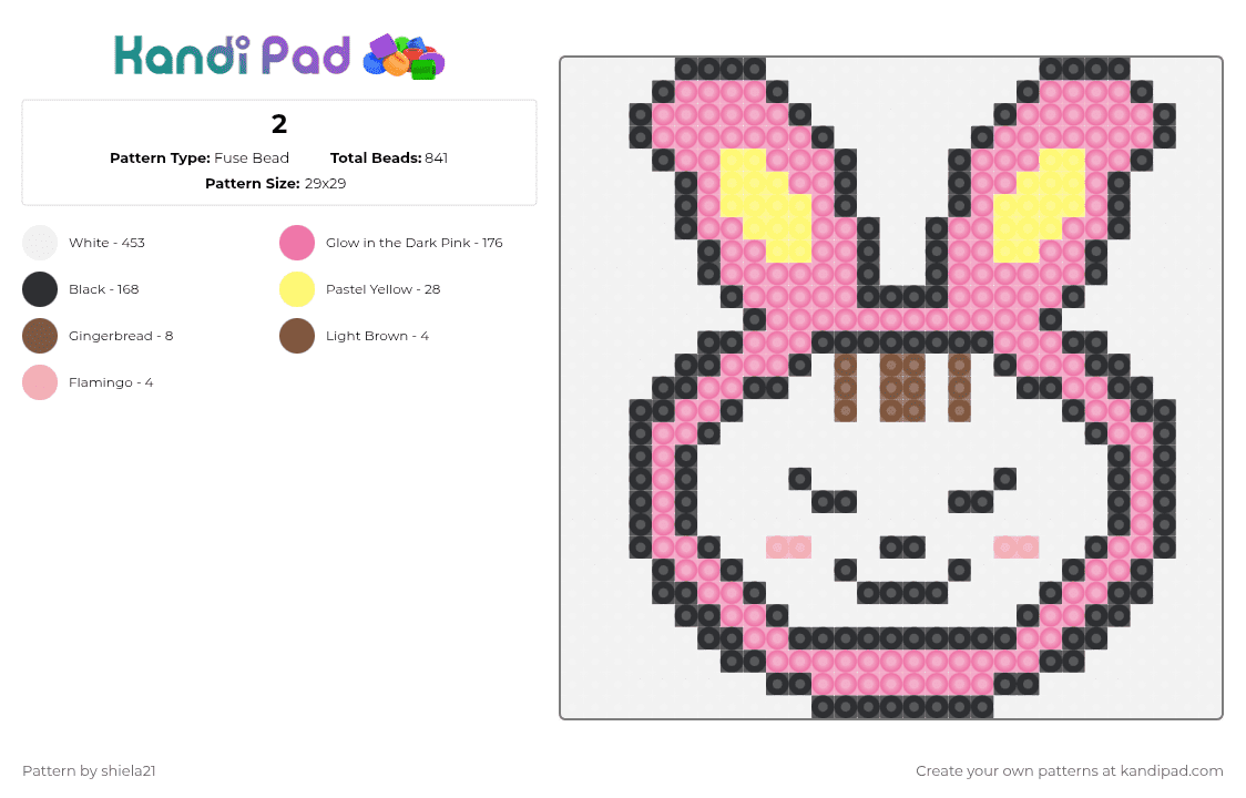 2 Fuse Bead Pattern - Kandi Pad | Kandi Patterns, Fuse Bead Patterns ...
