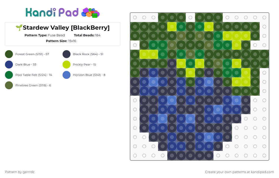🌱Stardew Valley [BlackBerry] - Fuse Bead Pattern by gerrrdz on Kandi Pad - games, gold, purple, stardew valley