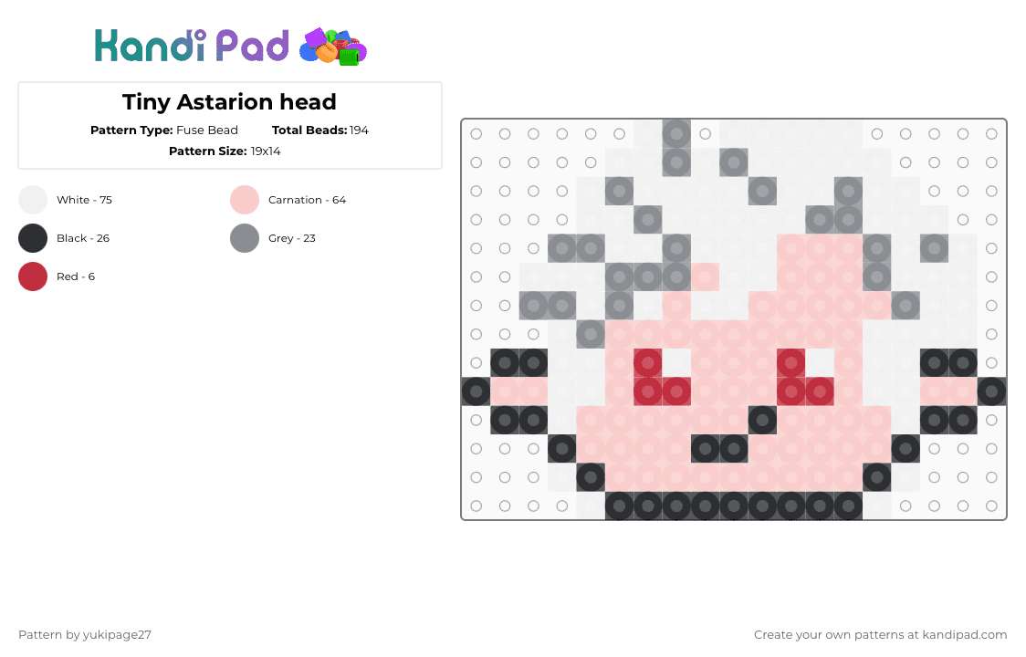 Tiny Astarion (Baldur’s Gate 3) - Fuse Bead Pattern by yukipage27 on Kandi Pad - beige,bg3,baldurs gate 3,astarion,bg3 astarion,video games,vampire,small,video game characters