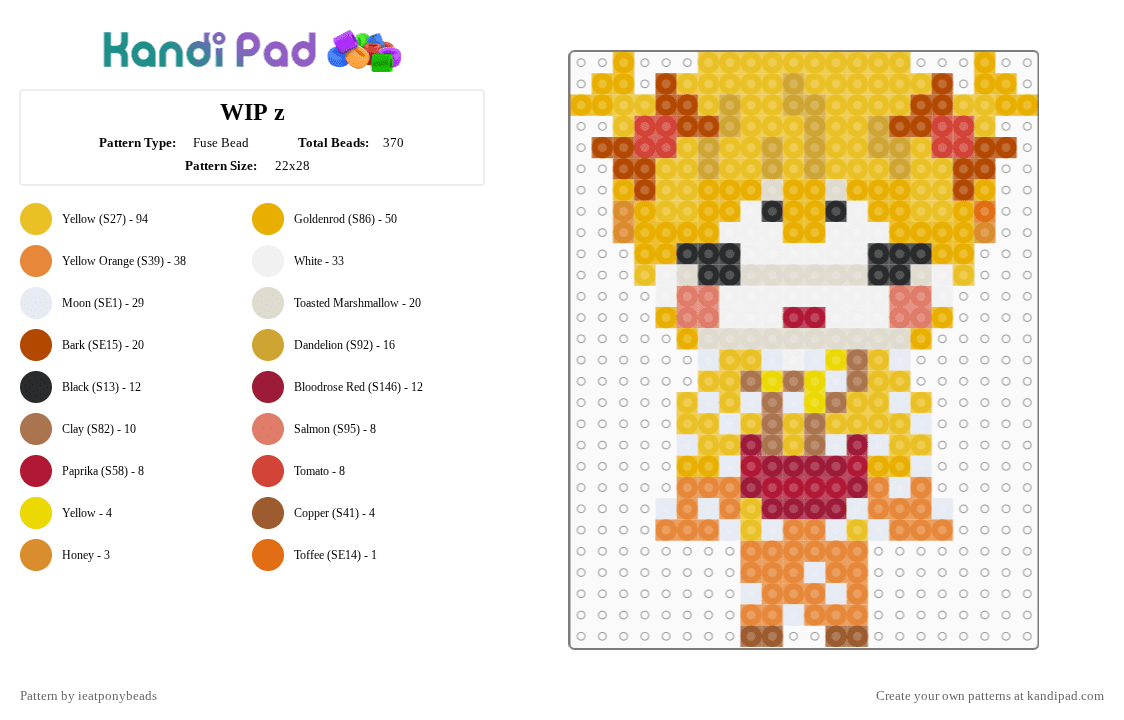 Red Light District Arc Zenitsu - Fuse Bead Pattern by ieatponybeads on Kandi Pad - anime, daki, demon slayer, girl, hashira, kny, orange, tanjiro, yellow, zenitsu agatsuma