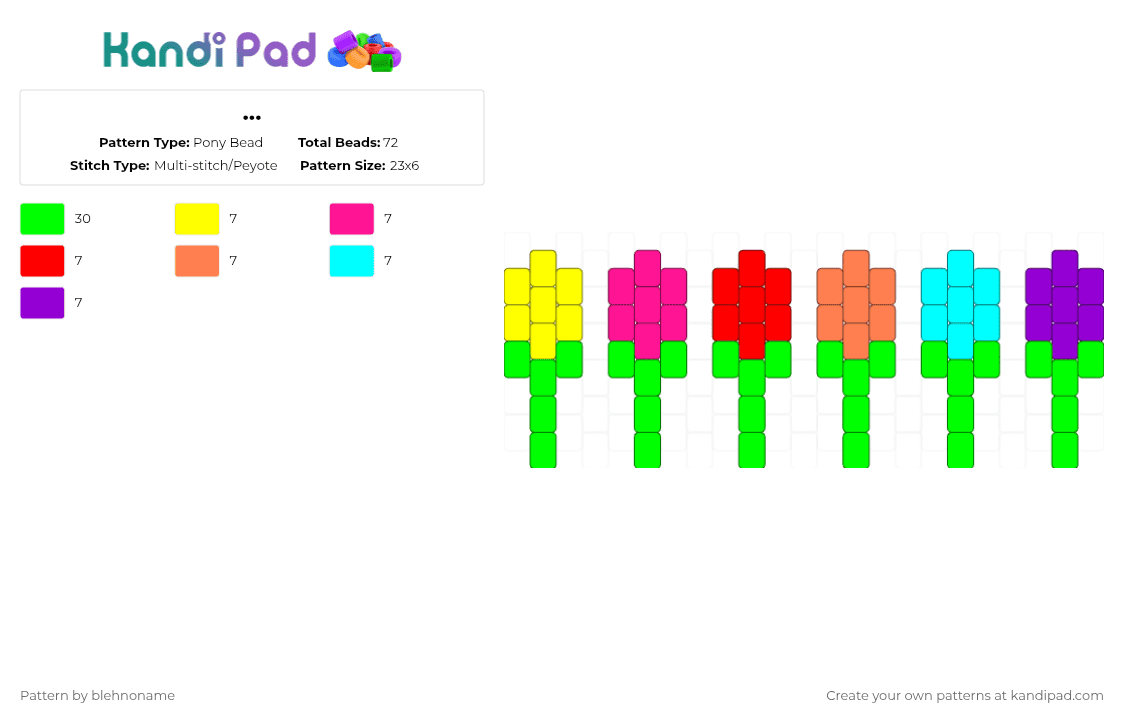 ... - Pony Bead Pattern by blehnoname on Kandi Pad - green