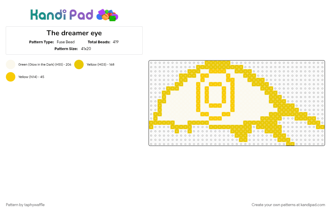 The dreamer eye - Fuse Bead Pattern by taphywaffle on Kandi Pad - 