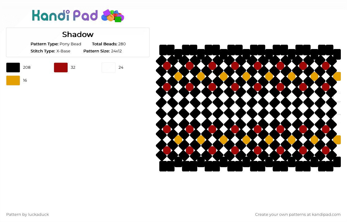 Shadow Pony Bead Pattern - Kandi Pad | Kandi Patterns, Fuse Bead ...