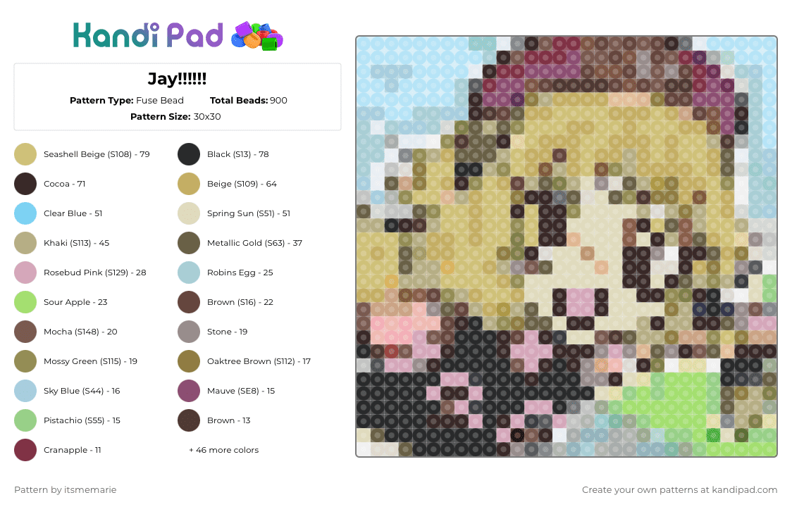Jay!!!!!! - Fuse Bead Pattern by itsmemarie on Kandi Pad - 