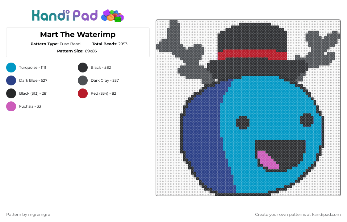 Mart The Waterimp Fuse Bead Pattern Kandi Pad Kandi Patterns Fuse mart-the-waterimp-fuse-bead-pattern-kandi-pad-kandi-patterns-fuse