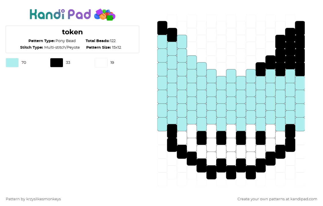 Token Relay Pattern Token Pony Bead Pattern - Kandi Pad | Kandi Patterns, Fuse Bead ...
