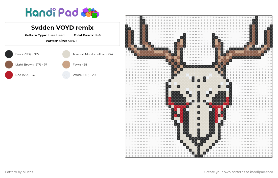 Svdden VOYD remix - Fuse Bead Pattern by blucas on Kandi Pad - beige