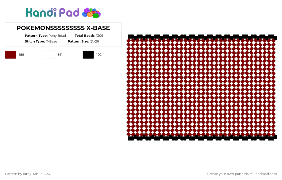 POKEMONSSSSSSSSS X-BASE - Pony Bead Pattern by k1rby_4mur_1234 on Kandi Pad - white,brown,pokemon