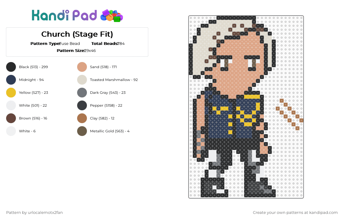 Church (Stage Fit) - Fuse Bead Pattern by urlocalemotx2fan on Kandi Pad - beige,purple