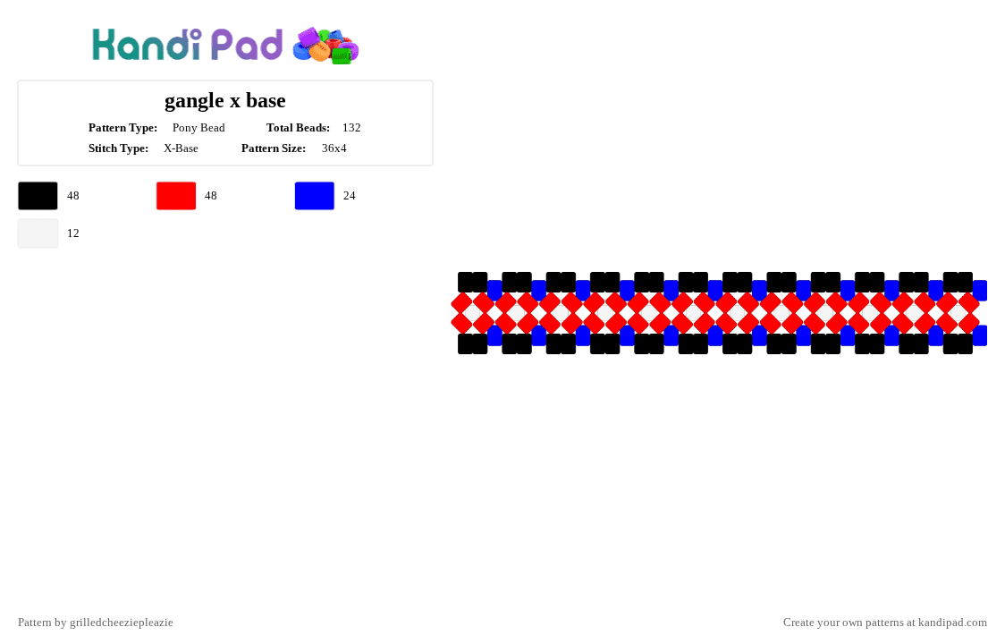 gangle x base - Pony Bead Pattern by grilledcheeziepleazie on Kandi Pad - gangle, purple, red, tadc