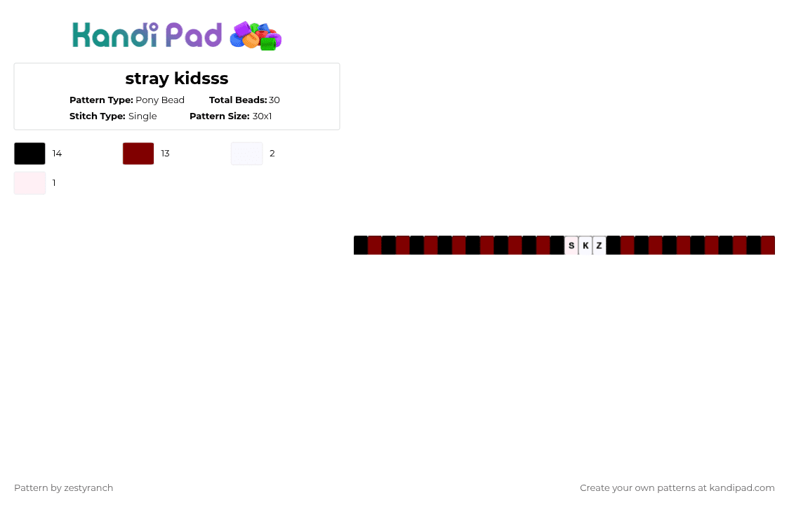 stray kidsss - Pony Bead Pattern by zestyranch on Kandi Pad - brown,skz,straykids