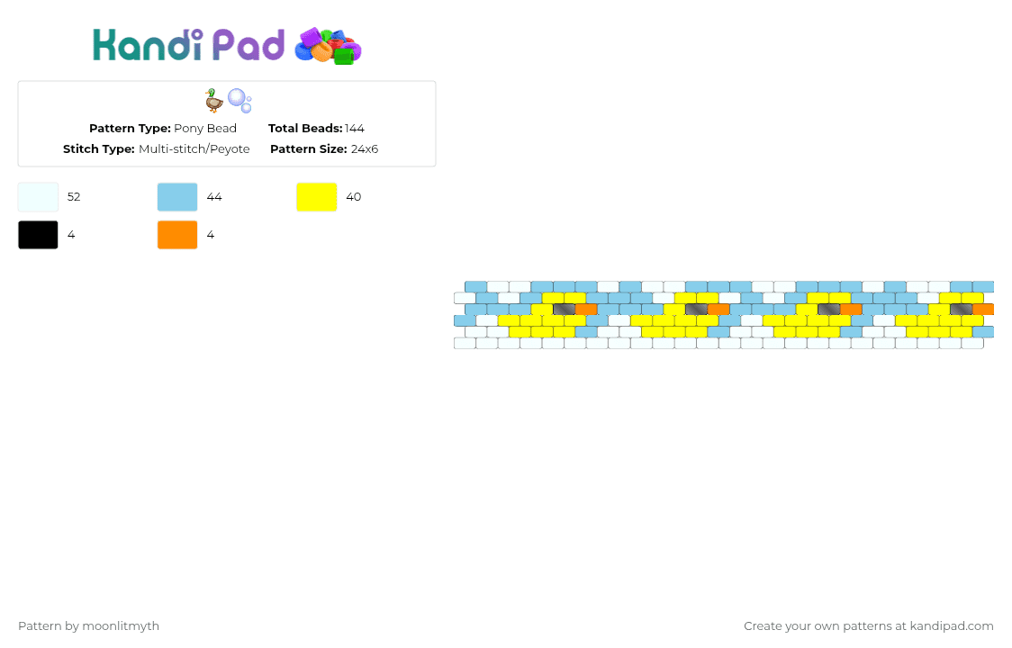 🦆🫧 Pony Bead Pattern - Kandi Pad | Kandi Patterns, Fuse Bead Patterns ...