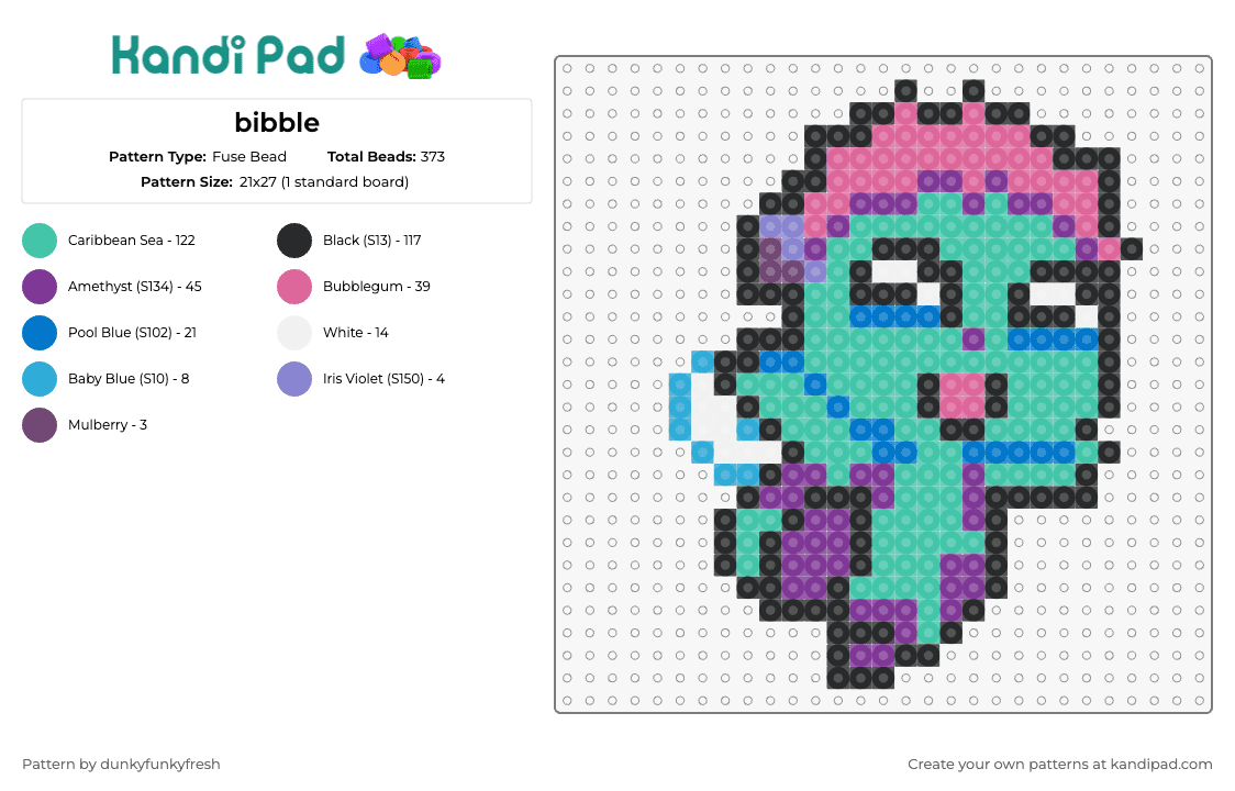 bibble - Fuse Bead Pattern by dunkyfunkyfresh on Kandi Pad - bibble,barbie,fairy,delightful,magical,whimsical,charming,enchanting,genre,character,turquiose,pink