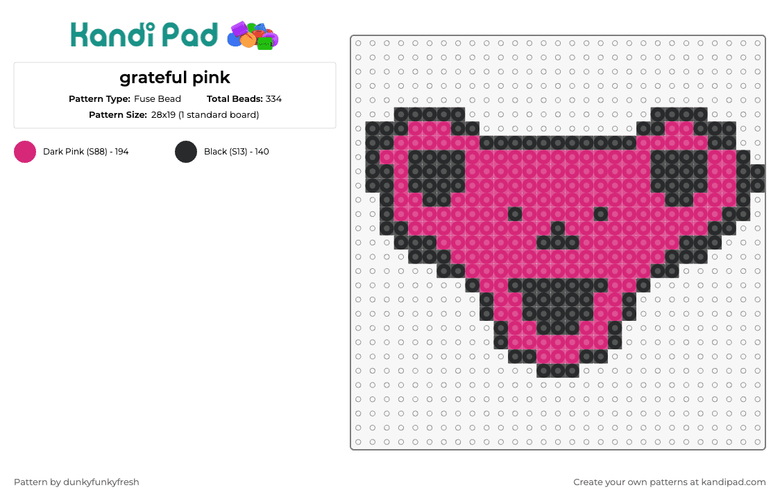 grateful pink - Fuse Bead Pattern by dunkyfunkyfresh on Kandi Pad - grateful dead,band,teddy bear,mascot,music,psychedelic,pink