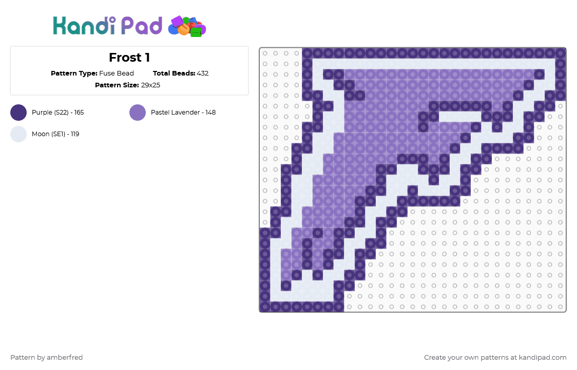 Frost 1 - Fuse Bead Pattern by amberfred on Kandi Pad - purple,blue
