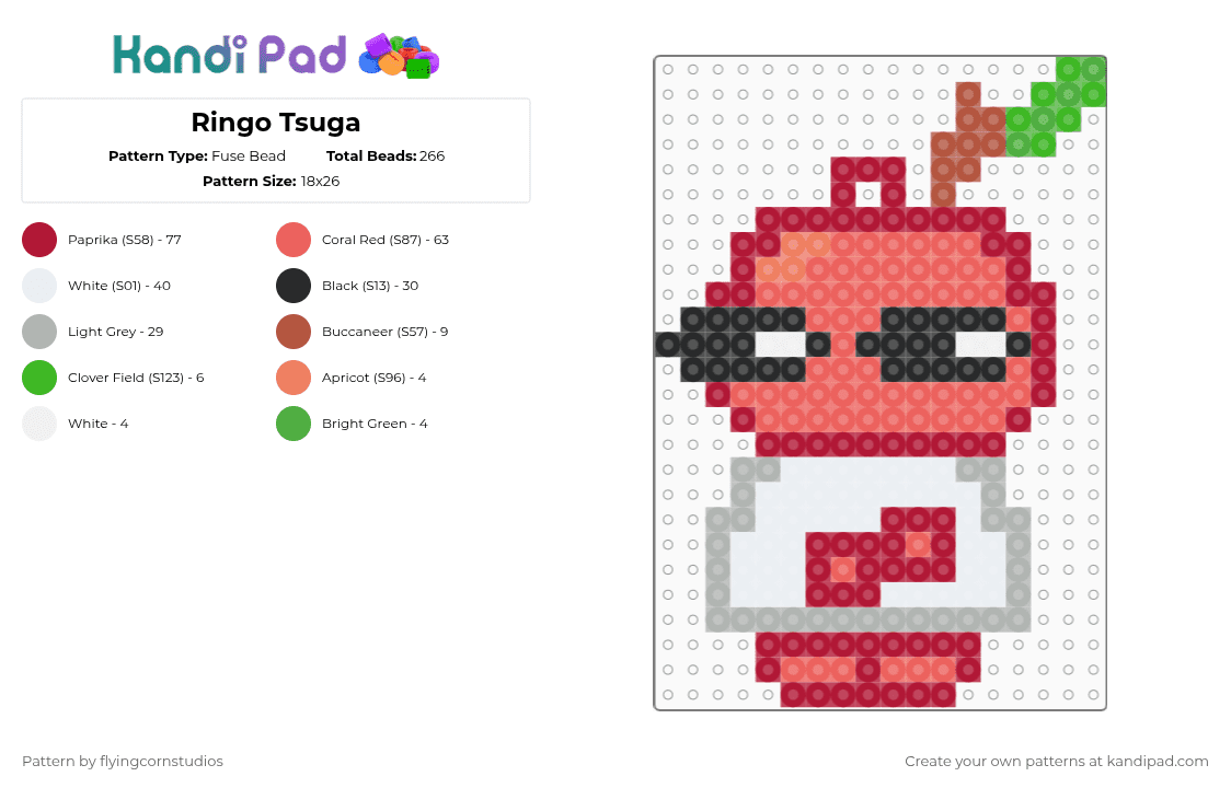 Ringo Tsuga Fuse Bead Pattern Kandi Pad Kandi Patterns Fuse Bead ringo-tsuga-fuse-bead-pattern-kandi-pad-kandi-patterns-fuse-bead