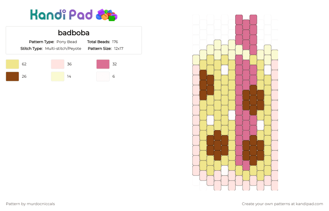 badboba - Pony Bead Pattern by murdocniccals on Kandi Pad - boba,drink,yummers,cute