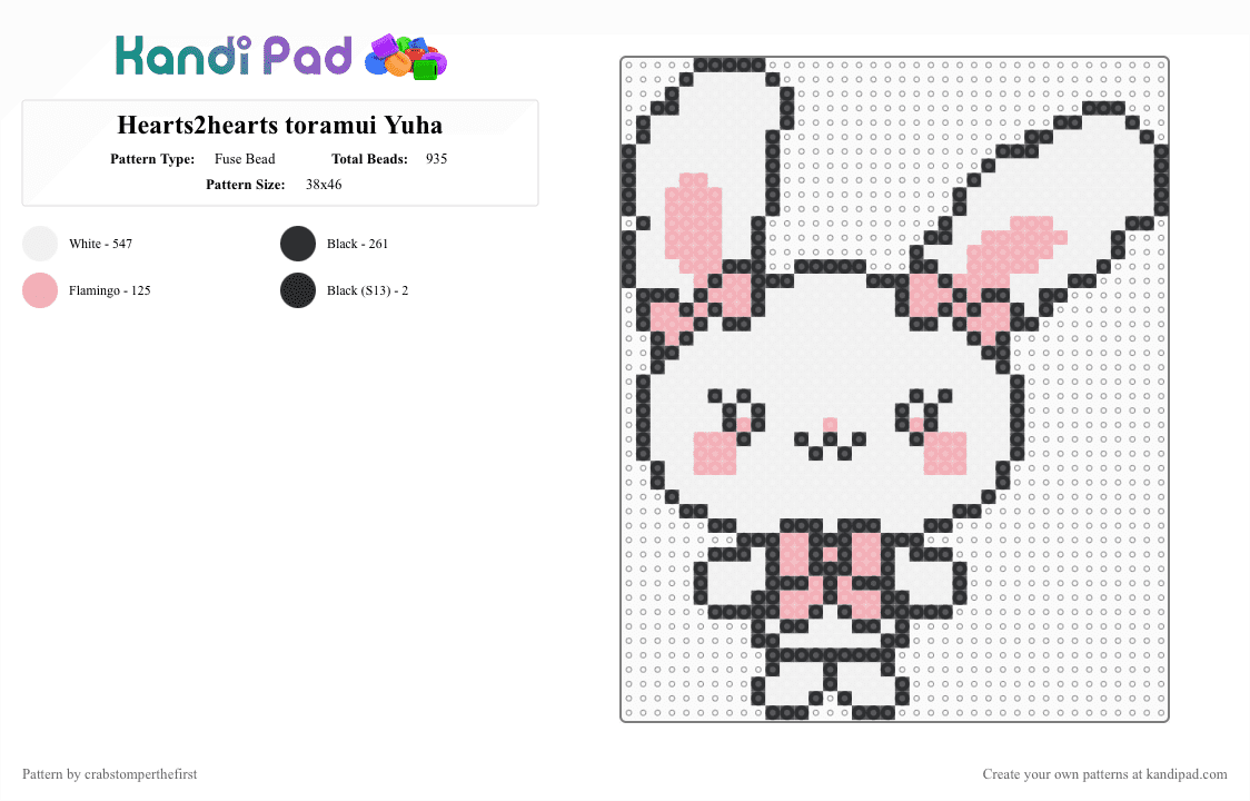 Hearts2hearts toramui Yuha - Fuse Bead Pattern by crabstomperthefirst on Kandi Pad - white,kpop