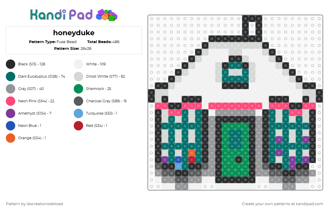 honeyduke - Fuse Bead Pattern by lescreationsdetoad on Kandi Pad - white,teal,green,colorful,honeyduke,harry potter,shop,diagon alley