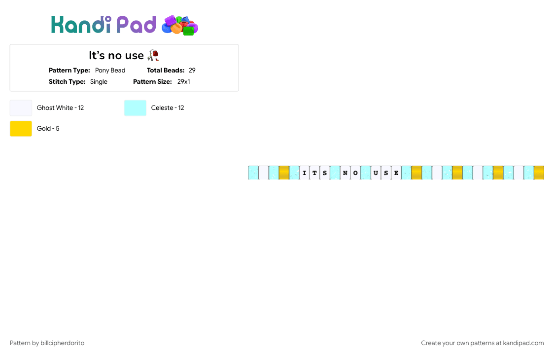 It’s no use 🥀 - Pony Bead Pattern by billcipherdorito on Kandi Pad - light blue, meme, silver, silver the hedgehog, yellow