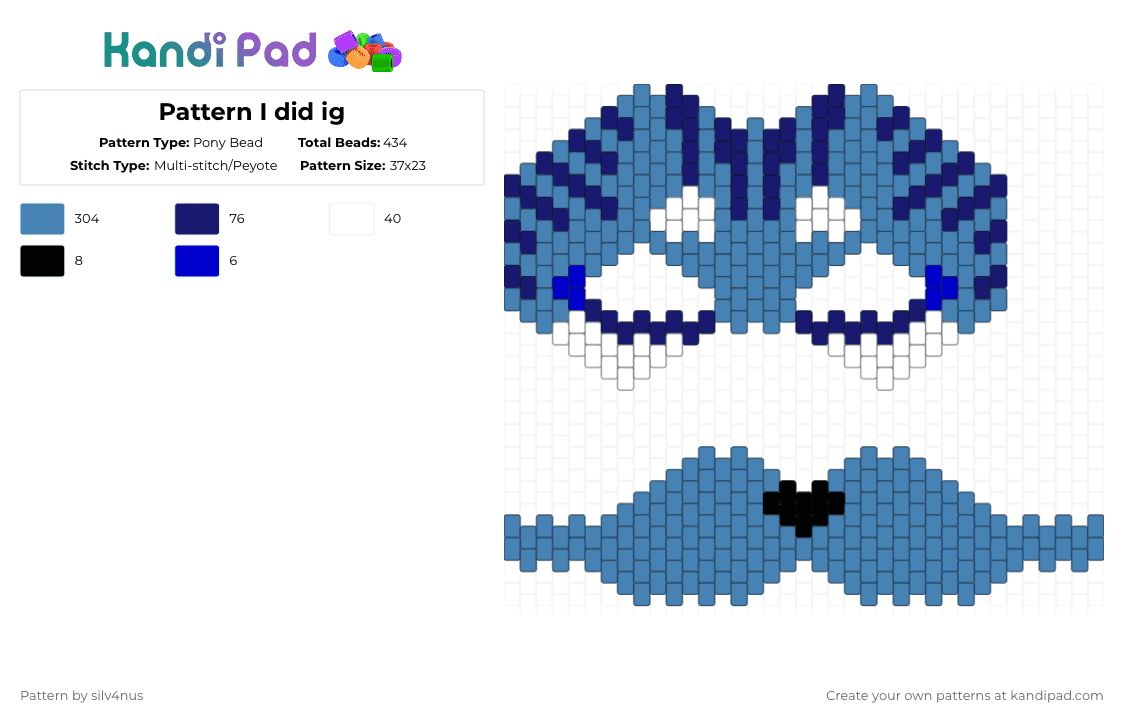 Pattern I did ig Pony Bead Pattern - Kandi Pad | Kandi Patterns, Fuse ...