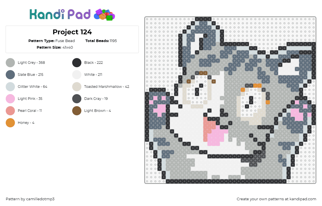 Project 124 - Fuse Bead Pattern by camilledotmp3 on Kandi Pad - cats,cute,animals