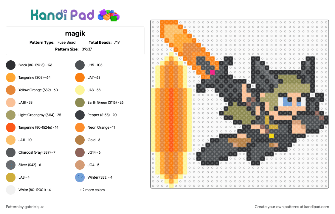 magik - Fuse Bead Pattern by gabrielajuz on Kandi Pad - 
