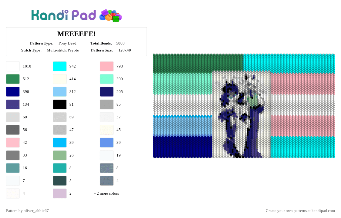 MEEEEEE! - Pony Bead Pattern by teto_vanity32 on Kandi Pad - 