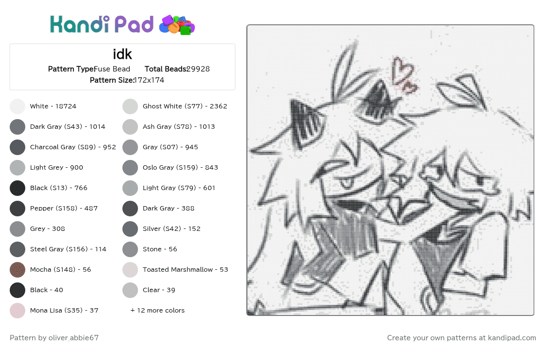 idk - Fuse Bead Pattern by teto_vanity32 on Kandi Pad - 