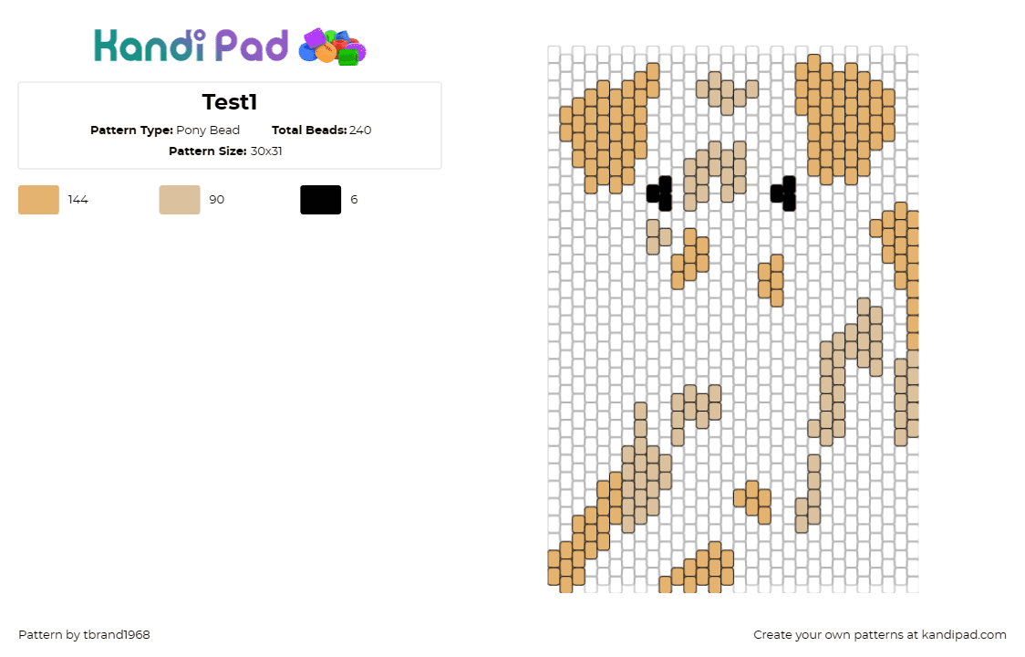 Test1 - Pony Bead Pattern by tbrand1968 on Kandi Pad - 