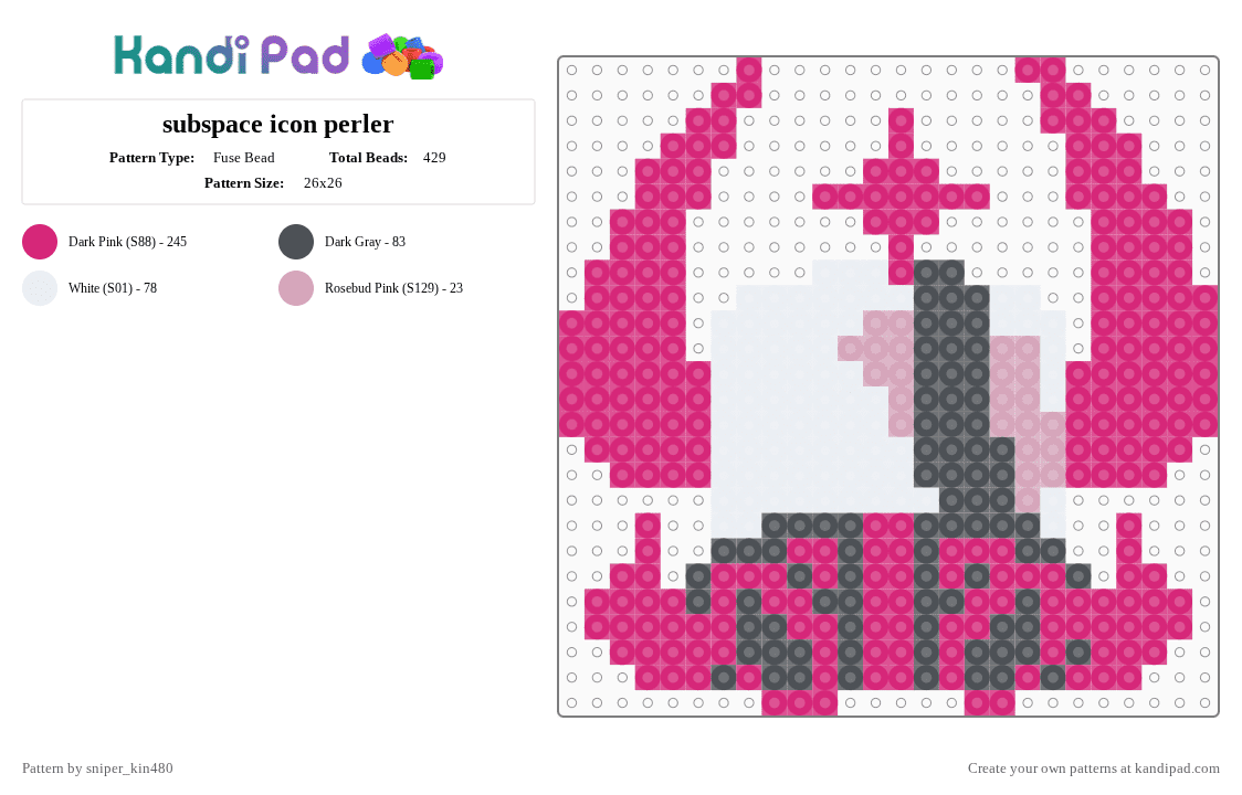 subspace icon perler - Fuse Bead Pattern by sniper_kin480 on Kandi Pad - pink,phighting,subspace,roblox