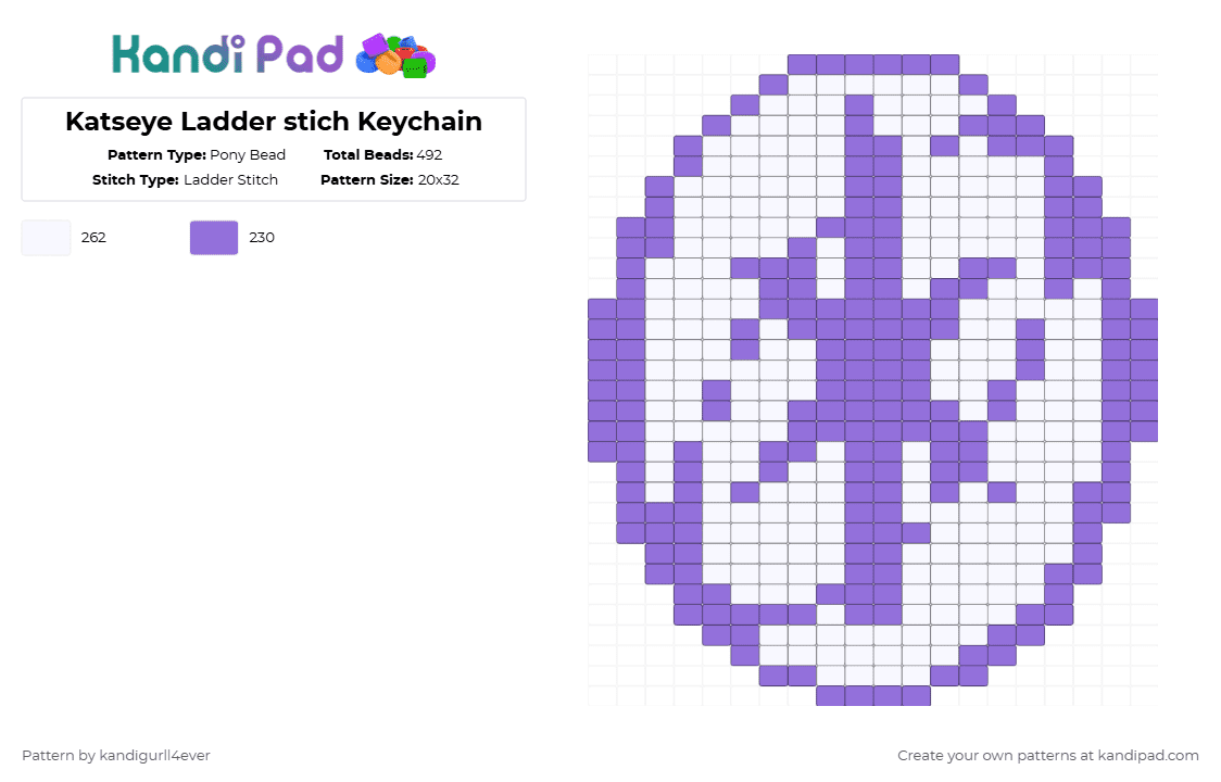 Katseye Ladder stich Keychain - Pony Bead Pattern by kandigurll4ever on Kandi Pad - purple,white,kpop,pop,keychain,katseye,kandi,music,star,girl group