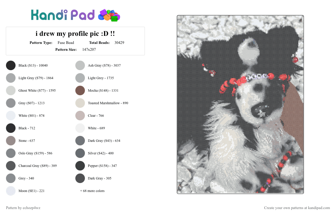 i drew my profile pic :D !! - Fuse Bead Pattern by deleted_user_697672 on Kandi Pad - 