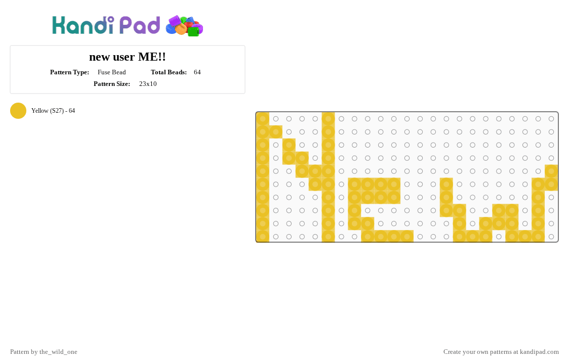 new user ME!! - Fuse Bead Pattern by warrior_cats_lover on Kandi Pad - 