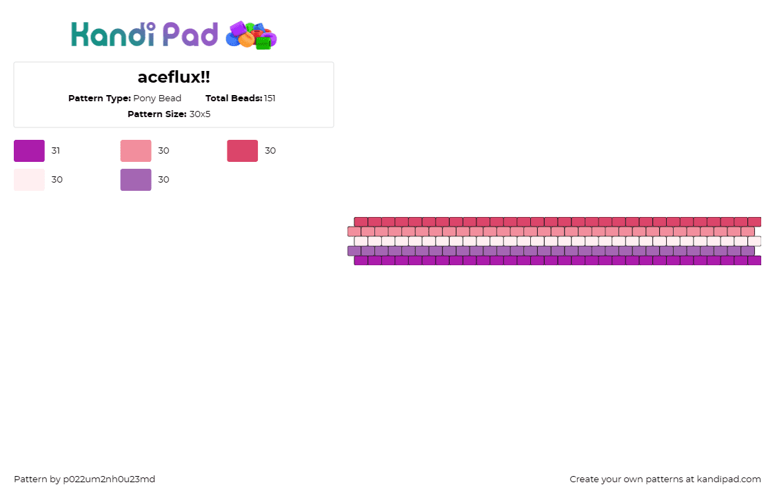 aceflux!! - Pony Bead Pattern by p022um2nh0u23md on Kandi Pad - aceflux,pride,bracelet,cuff,spectrum,stylish,gradient,self-expression,supportive