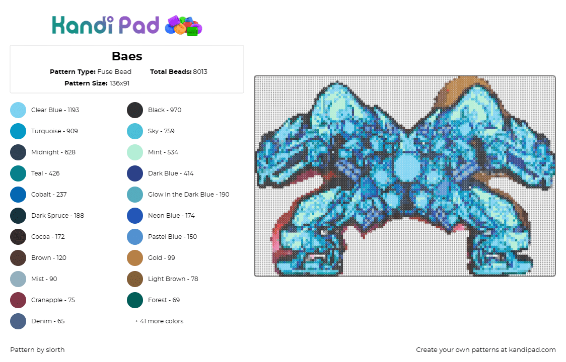 Baes - Fuse Bead Pattern by slorth on Kandi Pad - 