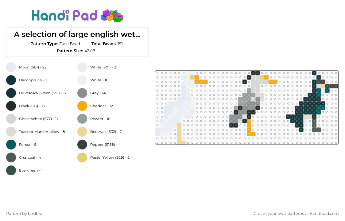 A selection of large english wetland birds - Fuse Bead Pattern by birdbio on Kandi Pad - white,orange,gray,beige,heron,egret,birds,mini