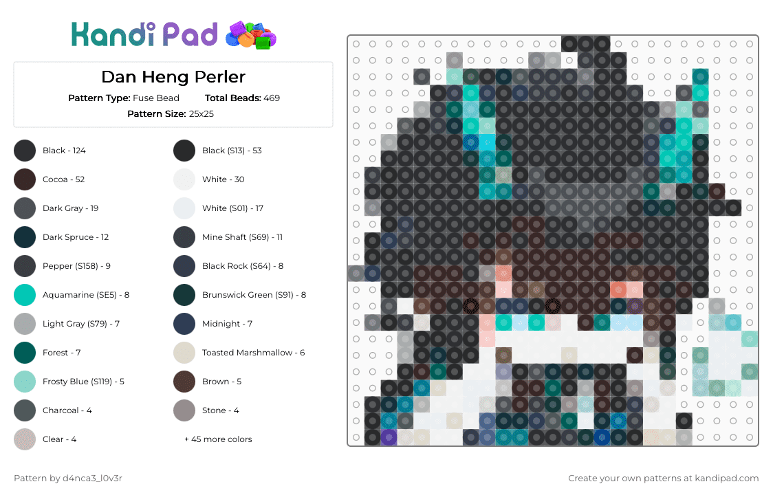 Dan Heng Perler - Fuse Bead Pattern by d4nca3_l0v3r on Kandi Pad - 