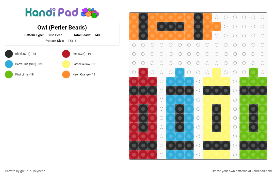 PERLER CRAYONS - Fuse Bead Pattern by gre3n_h0neybeez on Kandi Pad - light blue,green,colorful