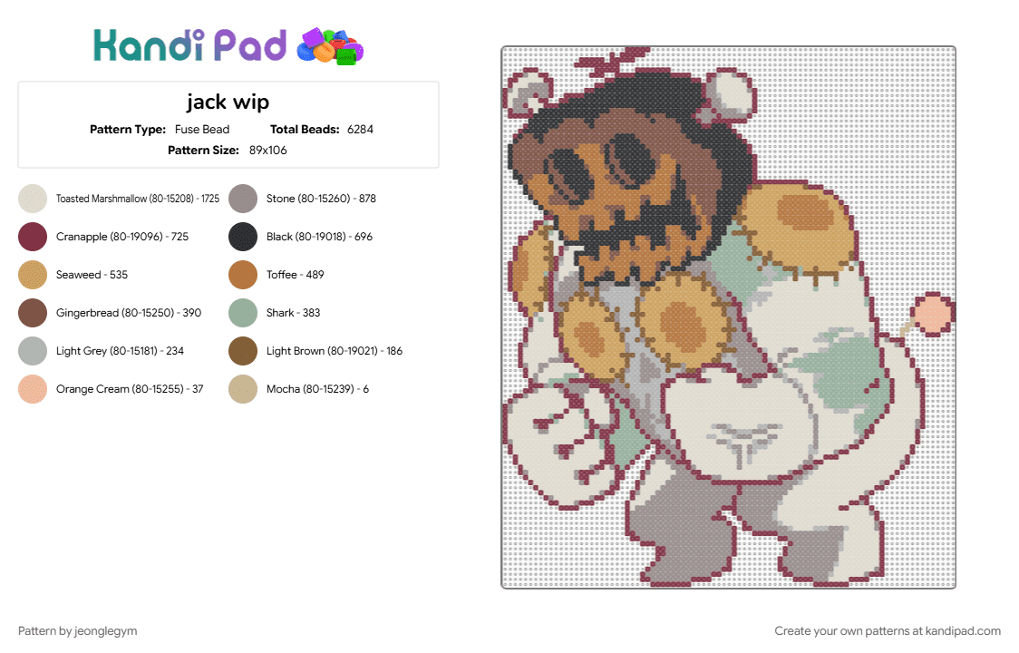 jackenstein deltarune - Fuse Bead Pattern by jeonglegym on Kandi Pad - deltarune, jackenstein