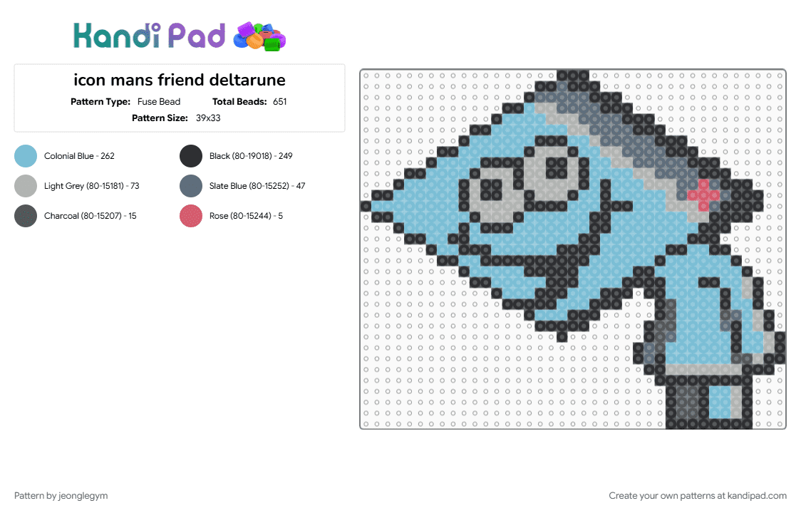 icon mans friend deltarune - Fuse Bead Pattern by jeonglegym on Kandi Pad - 