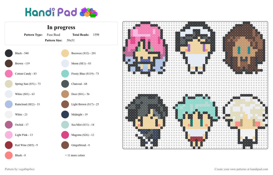 Alien Stage Perlers - Fuse Bead Pattern by iv4ntill_f4n on Kandi Pad - beige, colorful, pink, tan