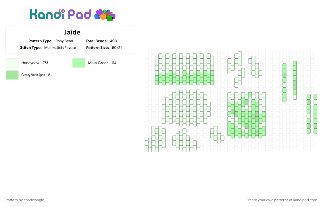 Jaide - Pony Bead Pattern by charlieangle on Kandi Pad - arg, doll, jaide, jayden, minecraft, minecraftarg, projectjaide, skin, teal, white